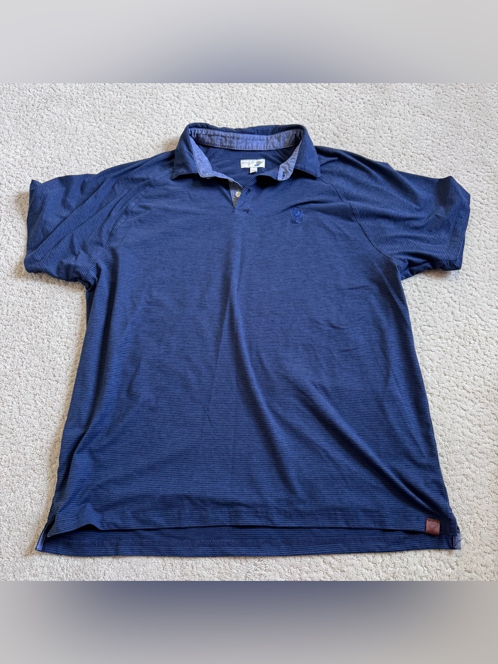Fundamental Coast LA Mens Blue Stripe Short Sleeve Polo Shirt XXL